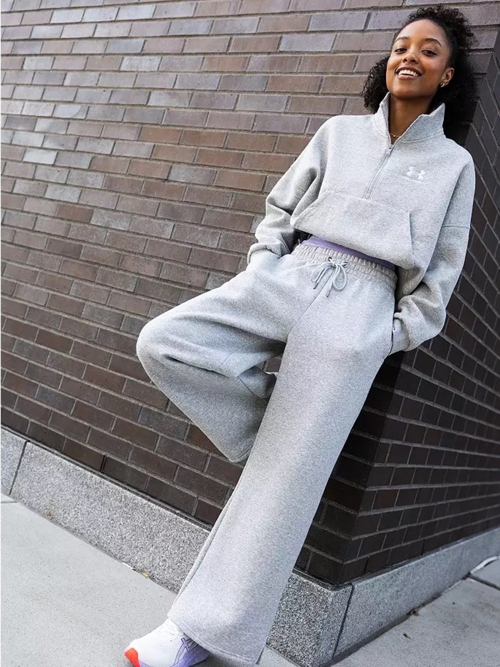 NWT Under Armour Icon Fleece Wide Leg Pants  Size XS